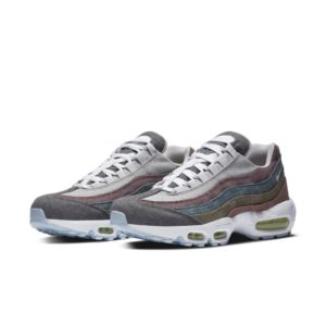 Nike  Air Max 95 Recycled Canvas Vast Grey/Barely Volt-Bright Crimson-White (CK6478-001)