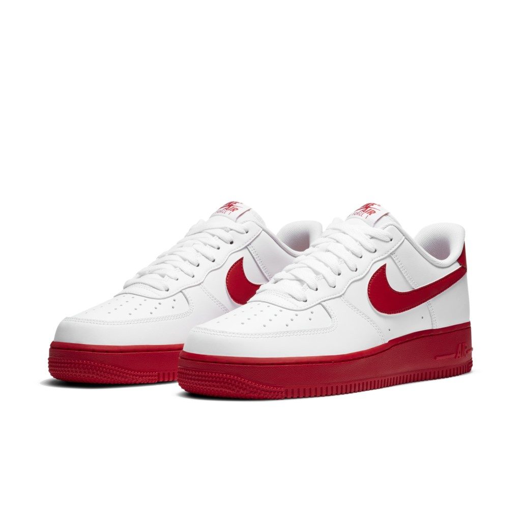 Nike Air Force 1 Low White Red Midsole White/University Red-White ...