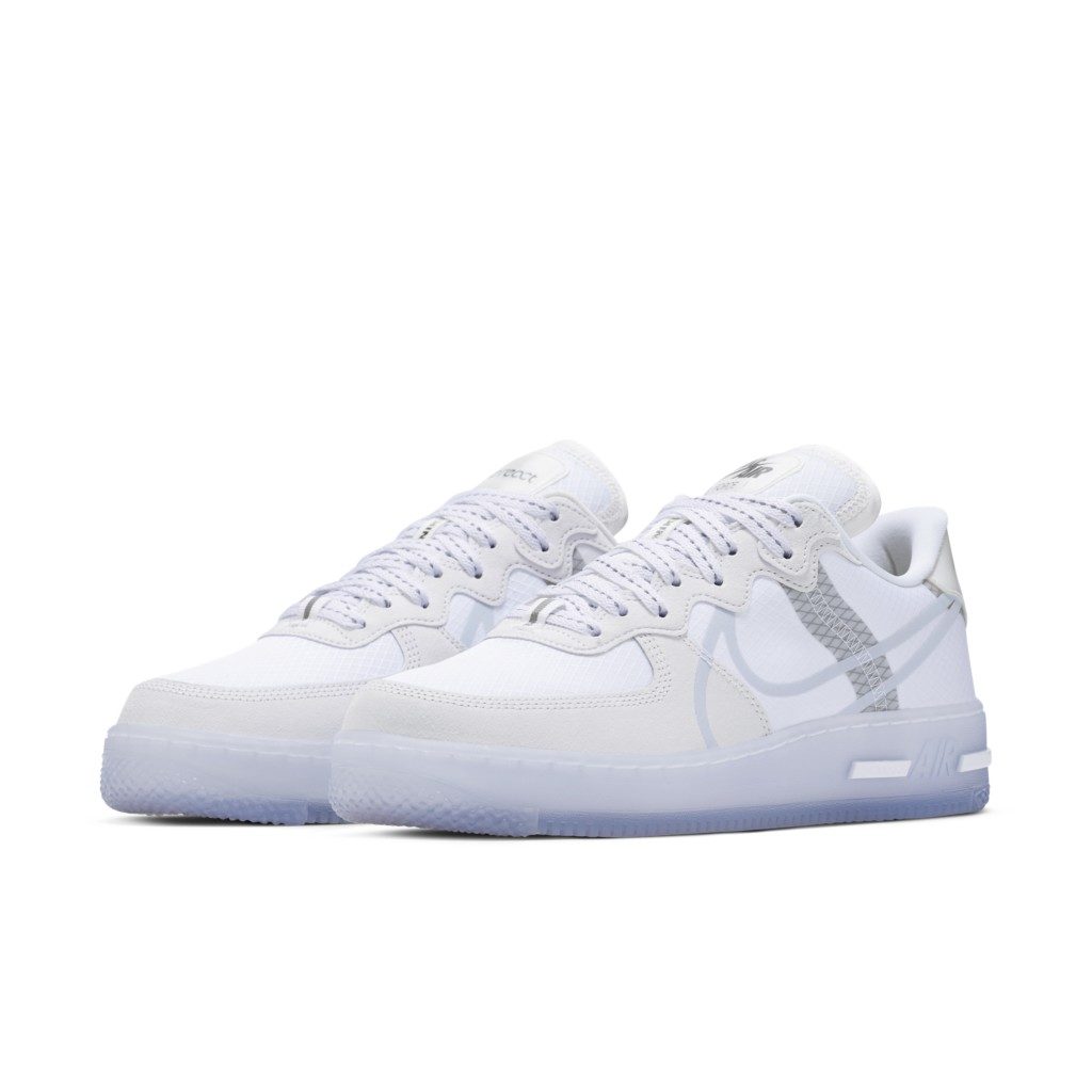 Nike Air Force 1 React White Light Bone White/Light Bone-Sail-Rush Coral (CQ8879-100)