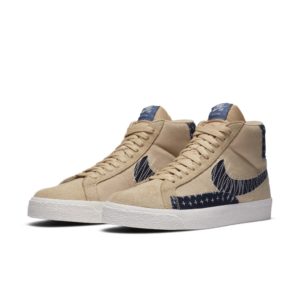 Nike  SB Zoom Blazer Mid Sashiko Sesame Sesame/Mystic Navy-Sail-Gum Light Brown (CT0715-200)