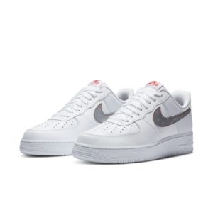 Nike Air Force 1 Low 3M Swoosh White White/Metallic Silver-Total Orange-White (CT2296-100)