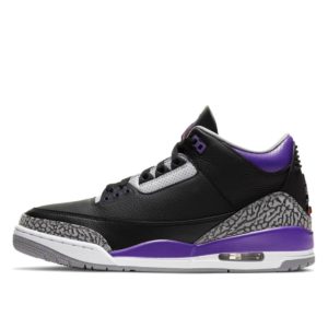 Jordan  3 Retro Black Court Purple Black/Cement Grey-White-Court Purple (CT8532-050)