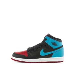 Jordan 1 Retro High UNC Chicago Leather (PS) Black/Dark Powder Blue-Gym Red (CU0449-046)