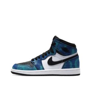 Jordan  1 Retro High Tie Dye (PS) White/Black-Aurora Green (CU0449-100)