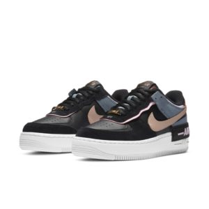 Nike WMNS Air Force 1 Shadow Black Light Arctic Pink Claystone Red (2020) (CU5315-001)