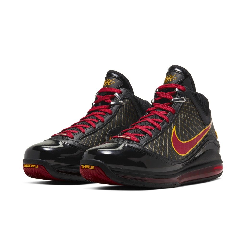 Nike LeBron 7 Fairfax Away (2020) Black/Varsity Red-Varsity Maize (CU5646-001)