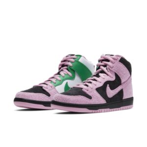 Nike  SB Dunk High Invert Celtics Black/Pink Rise-Lucky Green (CU7349-001)