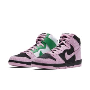 Nike SB Dunk High Invert Celtics Black/Pink Rise-Lucky Green (CU7349-001)