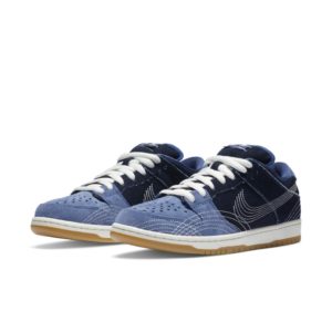 Nike SB Dunk Low Denim Sashiko Mystic Navy/Mystic Navy-Gum Light Brown-Sail (CV0316-400)