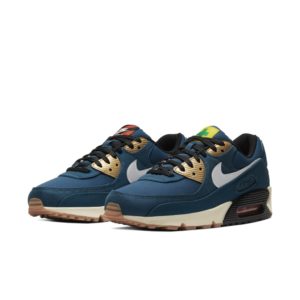 Nike Air Max 90 City Pack Tokyo (2020) Valerian Blue/Black-Safety Orange-Reflect Silver (CW1409-400)
