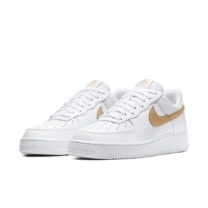 Nike  Air Force 1 Low Pony Hair Snakeskin Club Gold White/Club Gold (CW7567-101)