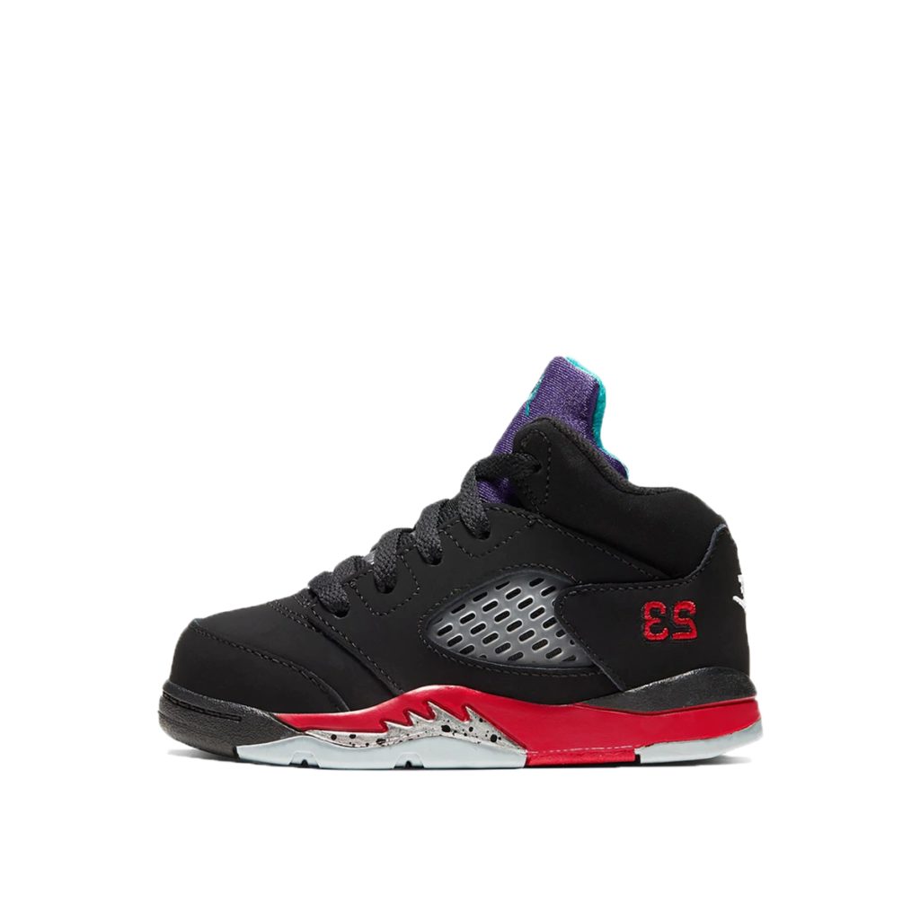 Jordan 5 Retro Top 3 (TD) Black/Fire Red-Grape Ice-New Emerald (CZ2991-001)