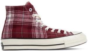 Converse Chuck Taylor All-Star 70s Hi Plaid Pack Dark Burgundy Dark Burgundy/Cyan Tint-Egret (162403C)