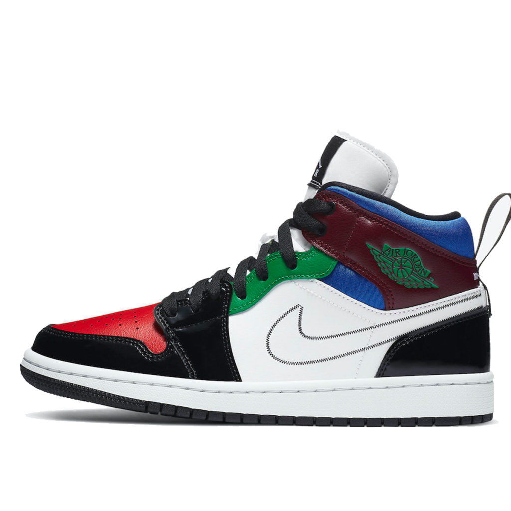 Jordan 1 Mid SE Black White Multi-Color (W) Black/White-Multi-Color (DB5454-001)