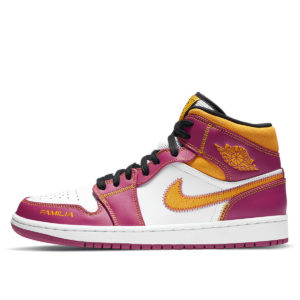 Jordan 1 Mid Dia de los Muertos White/Fuchsia-Orange-Black (DC0350-100)