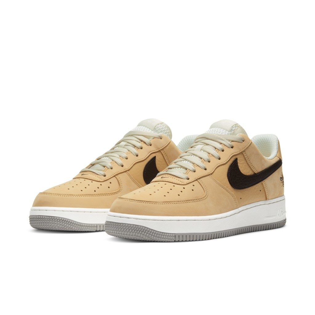 Nike Air Force 1 Low Manchester Bee Light British Tan/Brown-White-Grey (DC1939-200)