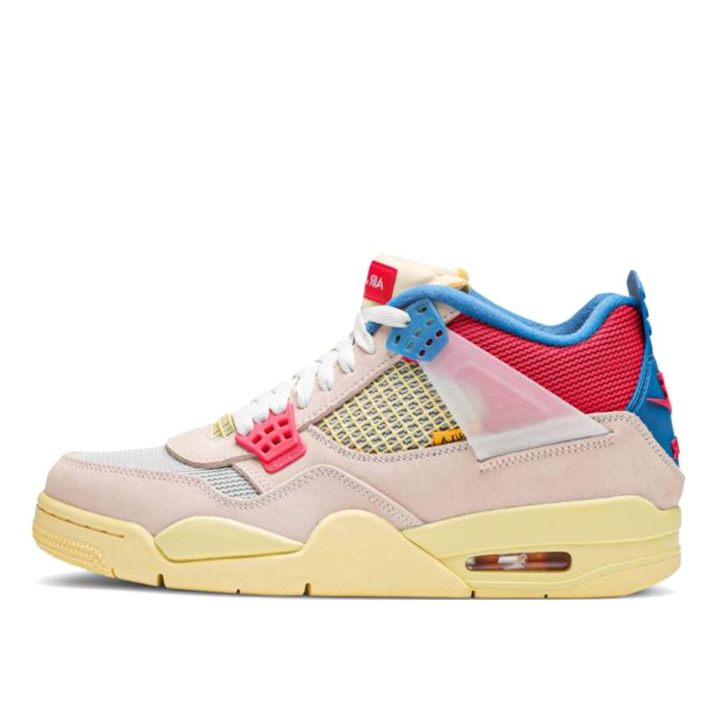 Jordan 4 Retro Union Guava Ice Guava Ice/Light Bone-Brigade Blue-Light Fusion Red (DC9533-800)