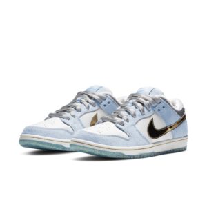 Nike SB Dunk Low Sean Cliver (Special Box) Ice Blue/White-Metallic Gold-Metallic Silver (DC9936-100)