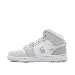 Jordan 1 Mid Grey Camo (GS) White/Photon Dust-Grey-Fog (DD3235-100)