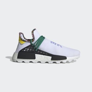 adidas NMD Hu Pharrell Inspiration Pack White Footwear White/Bold Green/Bright Yellow (EE7583)