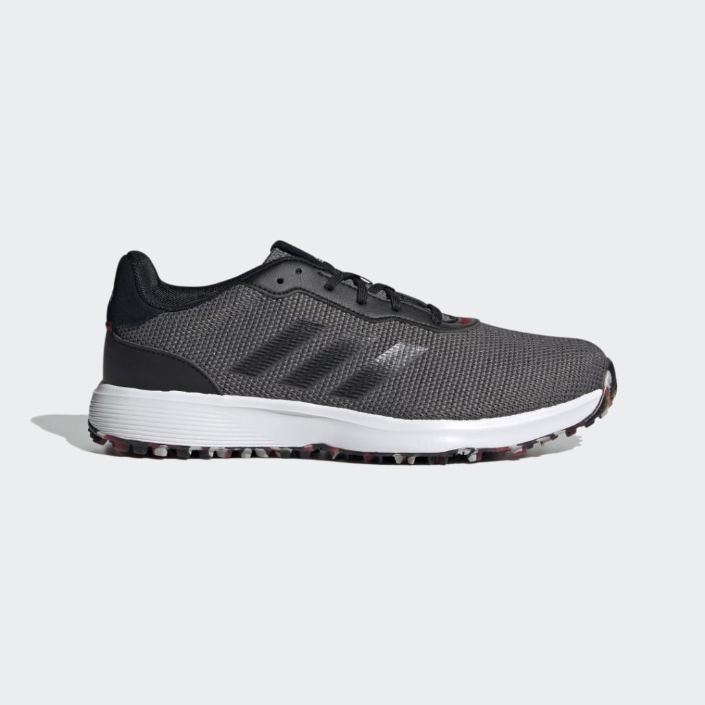 Adidas S2G Spikeless Golf Shoes Grey Four / Core Black / Scarlet (FW6315)
