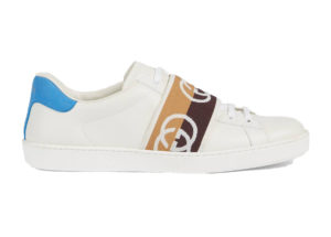 Gucci  Ace Brown Interlocking G White/Brown/Blue (650989 1XGF0 9068)