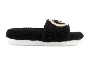 Gucci Slide Interlocking G Wool Black (W) Black/Ivory (_646225 D0L00 1046)