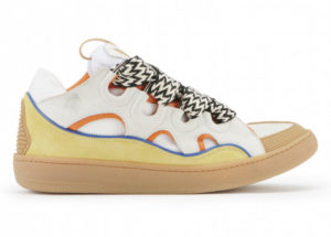 Lanvin  Leather Curb Beige Beige/White/Tan (FM-SKRK11-DRA1-P2107)