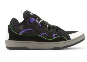 Lanvin  Leather Curb Black Purple Black/Grey/White (FM-SKRK11-DRA1-P21B145)