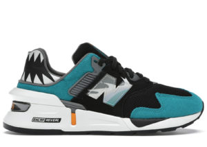 New Balance  997S Shoe Palace Great White (Teal Toe) Black/Teal-White (MS997JSH)