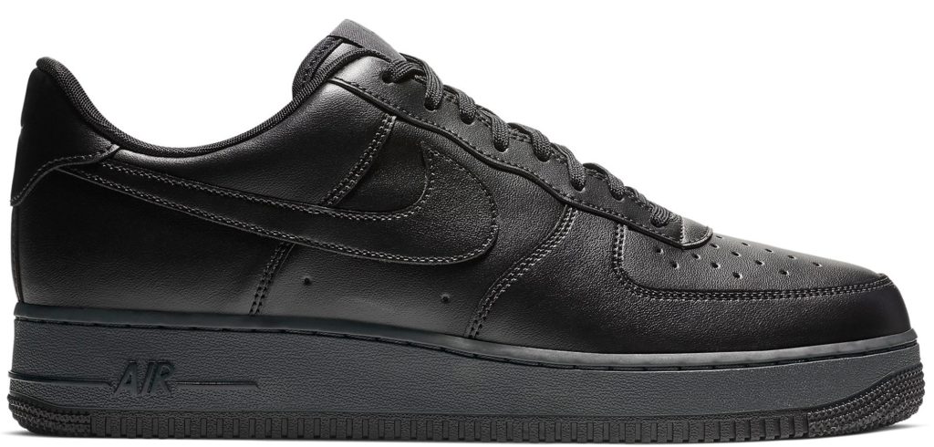 Nike Air Force 1 Flyleather Black Black/Black-Black (BV1391-001)