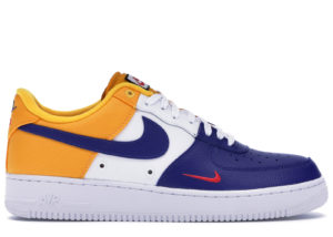 Nike Air Force 1 Low Barcelona Mini Swoosh Deep Royal Blue/University Gold-University Red (823511-404)