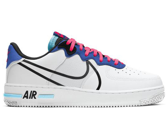 Nike Air Force 1 Low React White Astronomy Blue Laser Crimson White/Black-Astronomy Blue-Laser Crimson (CT1020-102)