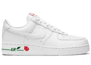 Nike  Air Force 1 Low Rose White White/White/University Red-Pine Green (CU6312-100)