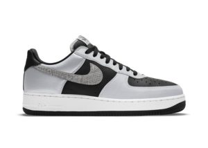 Nike Air Force 1 Low Silver Snake (2021) Black/Silver-Black (DJ6033-001)