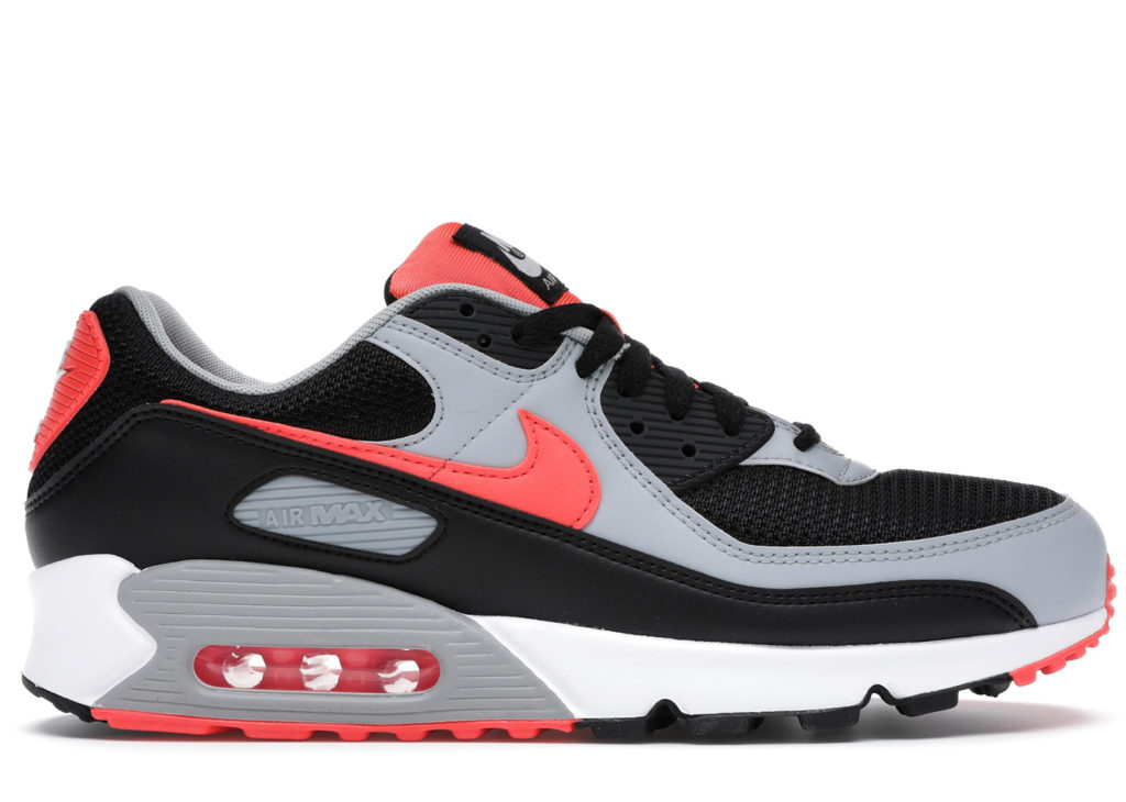 Nike Air Max 90 Black Radiant Red Wolf Grey Black/Radiant Red-White-Wolf Grey (CZ4222-001)