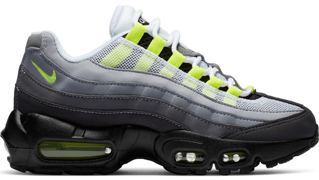 Nike Air Max 95 OG Neon 2020 (GS) Black/Neon Yellow-Light Graphite (CZ0910-001)