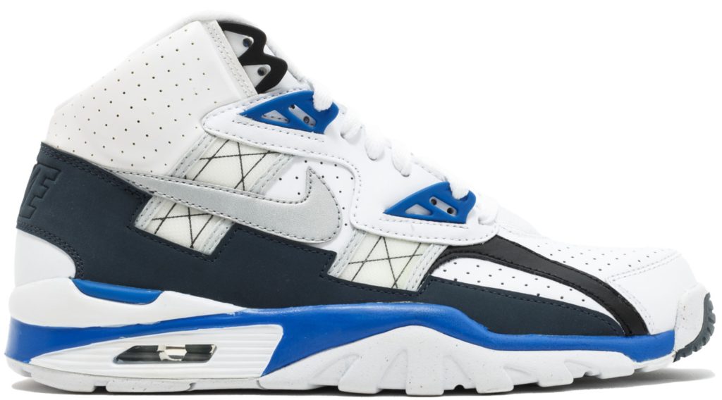 Nike Air Trainer SC High White Metallic Platinum Hyper Cobalt White/Metallic Platinum-Hyper Cobalt-Dark Magnet Grey (302346-117)