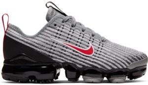 Nike Air VaporMax Flyknit 3 Particle Grey (GS) Particle Grey/Black-Iron Grey-University Red (BQ5238-006)
