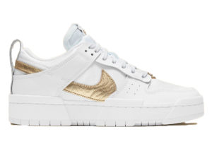 Nike Dunk Low Disrupt White Metallic Gold (W) White/White-Metallic Gold (DD9676-100)