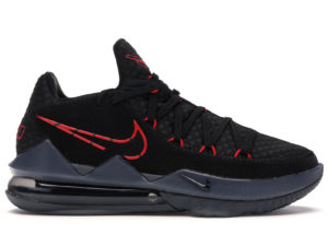 Nike  LeBron 17 Low Black Red Dark Grey Black/University Red-Dark Grey (CD5007-001/CD5006-001)