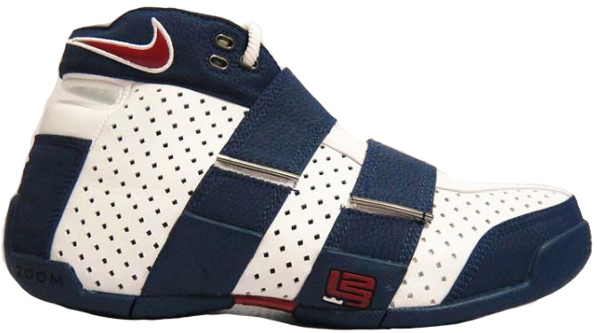 Nike LeBron 20-5-5 White Midnight Navy Varsity Red (311145-161)