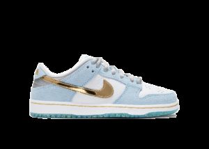 Nike SB Dunk Low Sean Cliver (PS) Ice Blue/White-Metallic Gold-Metallic Silver (DJ2519-400)