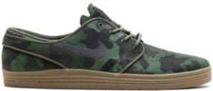 Nike  SB Lunar Stefan Janoski Green Camo Cargo Khaki/Black-Gum Medium Brown (669563-302)