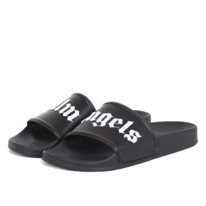 Palm Angels Logo Sliders Black (PMIA014E20PLA0011001)