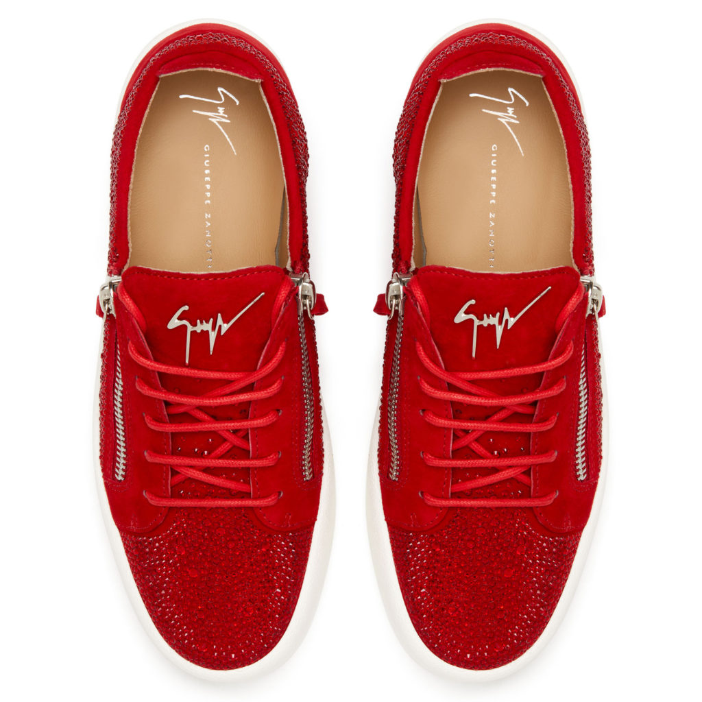 Giuseppe Zanotti FRANKIE Low Top Sneakers Red (23373) (4)