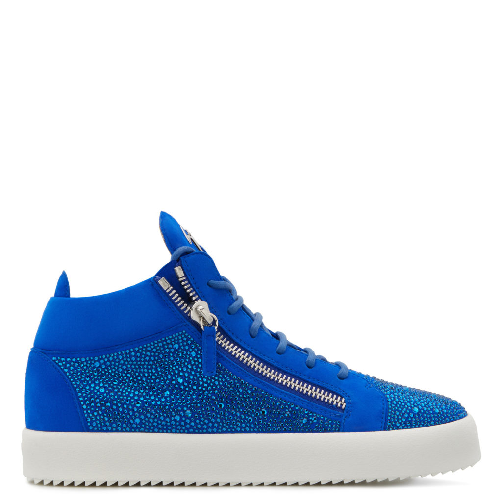 Giuseppe Zanotti KRISS Mid Top Sneakers Blue (23419) (2)