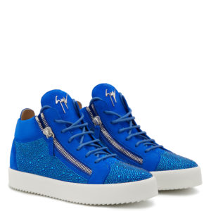 Giuseppe Zanotti KRISS Mid Top Sneakers Blue (23420)