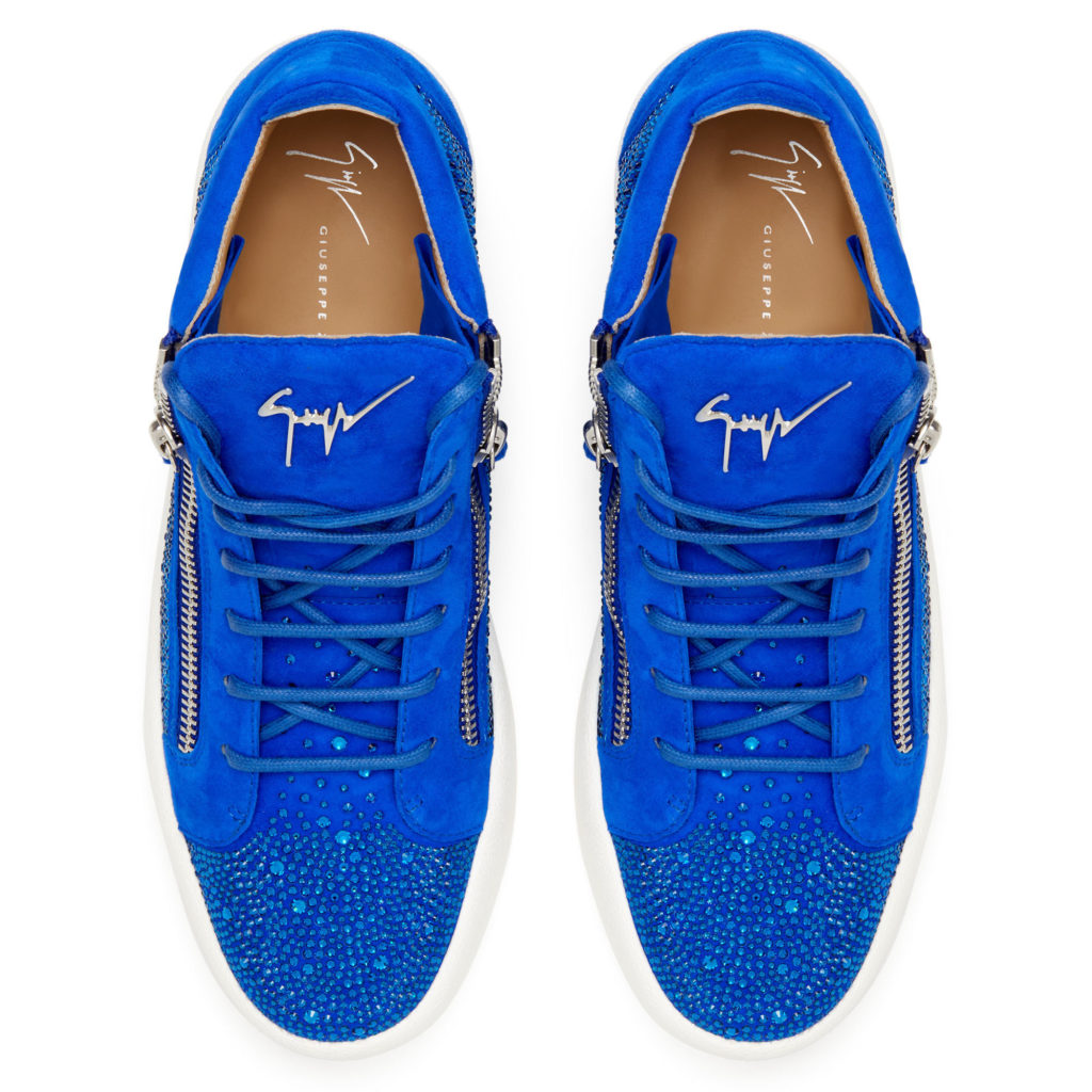 Giuseppe Zanotti KRISS Mid Top Sneakers Blue (23413) (4)