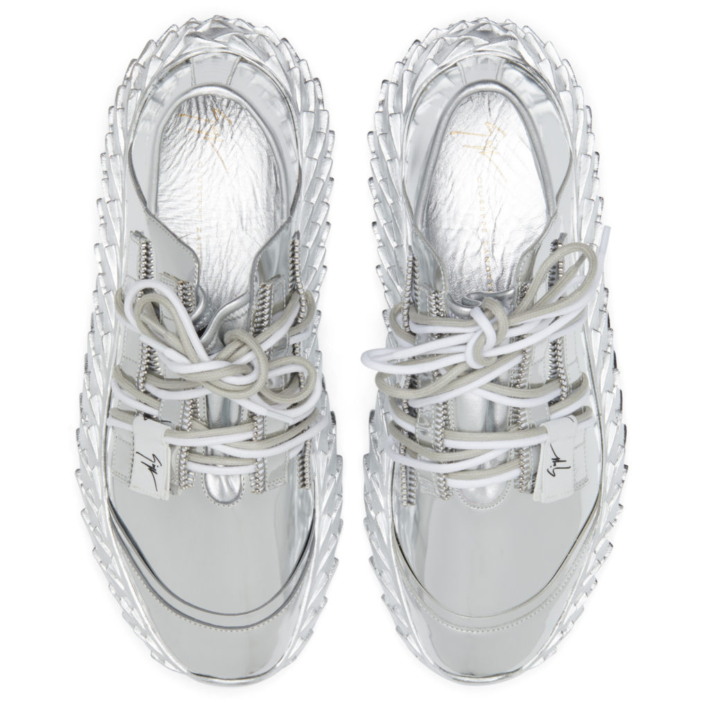 Giuseppe Zanotti URCHIN Low Top Sneakers Silver (23639) (4)